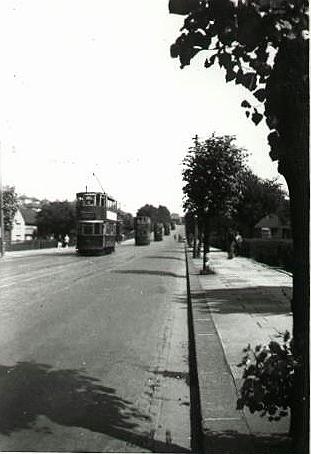 Line of trams Well Hall Road