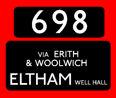 698 Eltham, via Erith & Woolwich