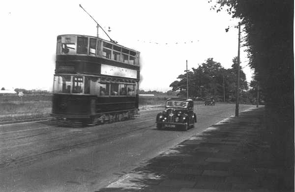 44 tram on Academy Road during last tram week